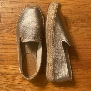 Soludos Gold Espadrille Flats Size 8.5